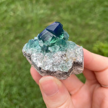 Load image into Gallery viewer, Green-Blue English Fluorite from the Cousin Jack Pocket at Rogerley Mine