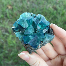 Load image into Gallery viewer, Green-Blue English Fluorite from the Cousin Jack Pocket at Rogerley Mine