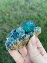 Load image into Gallery viewer, Green-Blue English Fluorite from the Cousin Jack Pocket at Rogerley Mine