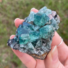 Load image into Gallery viewer, Green-Blue English Fluorite from the Cousin Jack Pocket at Rogerley Mine