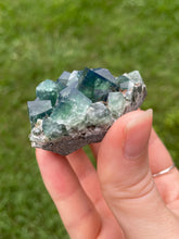 Load image into Gallery viewer, Green-Blue English Fluorite from the Cousin Jack Pocket at Rogerley Mine