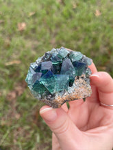 Load image into Gallery viewer, Green-Blue English Fluorite from the Cousin Jack Pocket at Rogerley Mine
