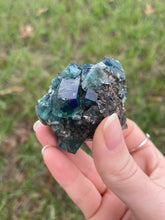 Load image into Gallery viewer, Green-Blue English Fluorite from the Cousin Jack Pocket at Rogerley Mine