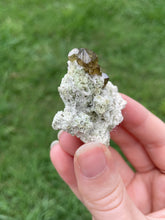 Load image into Gallery viewer, Olive Demantoid Garnet Cluster on Matrix
