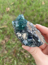 Load image into Gallery viewer, Green-Blue English Fluorite from the Cousin Jack Pocket at Rogerley Mine