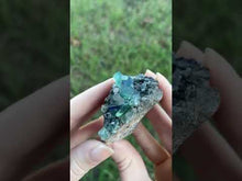 Load and play video in Gallery viewer, Green-Blue English Fluorite from the Cousin Jack Pocket at Rogerley Mine