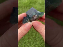 Load and play video in Gallery viewer, Green-Blue English Fluorite from the Cousin Jack Pocket at Rogerley Mine