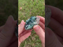 Load and play video in Gallery viewer, Green-Blue English Fluorite from the Cousin Jack Pocket at Rogerley Mine