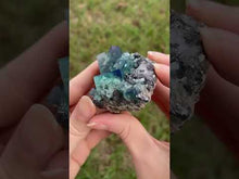 Load and play video in Gallery viewer, Green-Blue English Fluorite from the Cousin Jack Pocket at Rogerley Mine