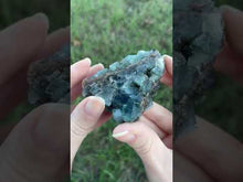 Load and play video in Gallery viewer, Green-Blue English Fluorite from the Cousin Jack Pocket at Rogerley Mine