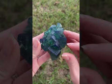 Load and play video in Gallery viewer, Green-Blue English Fluorite from the Cousin Jack Pocket at Rogerley Mine