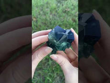 Load and play video in Gallery viewer, Green-Blue English Fluorite from the Cousin Jack Pocket at Rogerley Mine