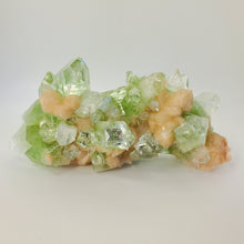 Load image into Gallery viewer, Cluster of Fluorapophyllite and Stilbite Crystals