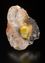 Load image into Gallery viewer, Doubly-Terminated Mimetite Crystal on Quartz, 19th c.
