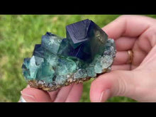 Load and play video in Gallery viewer, English Fluorite with Galena from the Cousin Jack Pocket - F1053