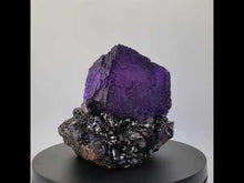 Load and play video in Gallery viewer, Violet Fluorite Cube on Sphalerite