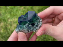 Load and play video in Gallery viewer, English Fluorite with Galena from the Cousin Jack Pocket - F1051