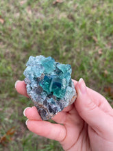 Load image into Gallery viewer, Green-Blue English Fluorite from the Cousin Jack Pocket at Rogerley Mine
