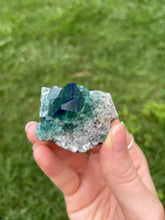 Load image into Gallery viewer, Green-Blue English Fluorite from the Cousin Jack Pocket at Rogerley Mine
