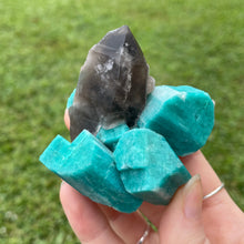 Load image into Gallery viewer, Amazonite with Smoky Quartz
