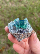 Load image into Gallery viewer, Green-Blue English Fluorite from the Cousin Jack Pocket at Rogerley Mine
