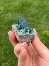 Load image into Gallery viewer, Green-Blue English Fluorite from the Cousin Jack Pocket at Rogerley Mine
