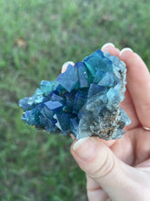 Load image into Gallery viewer, Green-Blue English Fluorite from the Cousin Jack Pocket at Rogerley Mine
