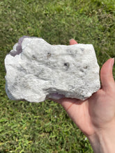 Load image into Gallery viewer, Pink-Purple Fluorite on Druzy Quartz
