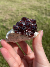 Load image into Gallery viewer, Spessartine Garnets on Feldspar
