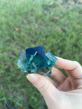 Load image into Gallery viewer, Green-Blue English Fluorite from the Cousin Jack Pocket at Rogerley Mine
