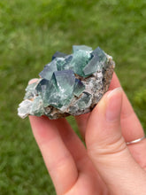 Load image into Gallery viewer, Green-Blue English Fluorite from the Cousin Jack Pocket at Rogerley Mine
