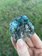 Load image into Gallery viewer, Green-Blue English Fluorite from the Cousin Jack Pocket at Rogerley Mine
