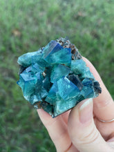 Load image into Gallery viewer, Green-Blue English Fluorite from the Cousin Jack Pocket at Rogerley Mine
