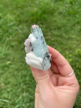 Load image into Gallery viewer, Aquamarine with Apatite on Feldspar
