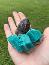 Load image into Gallery viewer, Amazonite with Smoky Quartz
