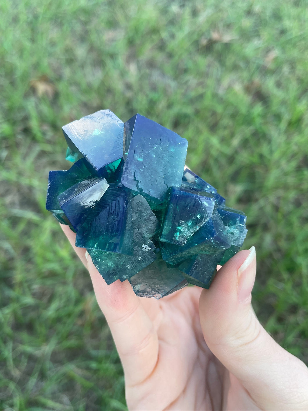 Green-Blue English Fluorite from the Cousin Jack Pocket at Rogerley Mine