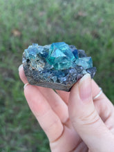 Load image into Gallery viewer, Green-Blue English Fluorite from the Cousin Jack Pocket at Rogerley Mine
