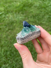 Load image into Gallery viewer, Green-Blue English Fluorite from the Cousin Jack Pocket at Rogerley Mine
