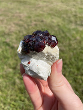 Load image into Gallery viewer, Spessartine Garnets on Feldspar

