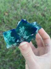 Load image into Gallery viewer, Green-Blue English Fluorite from the Cousin Jack Pocket at Rogerley Mine
