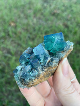 Load image into Gallery viewer, Green-Blue English Fluorite from the Cousin Jack Pocket at Rogerley Mine
