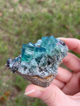 Load image into Gallery viewer, Green-Blue English Fluorite from the Cousin Jack Pocket at Rogerley Mine
