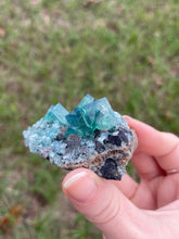 Load image into Gallery viewer, Green-Blue English Fluorite from the Cousin Jack Pocket at Rogerley Mine
