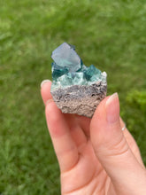 Load image into Gallery viewer, Green-Blue English Fluorite from the Cousin Jack Pocket at Rogerley Mine
