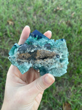 Load image into Gallery viewer, Green-Blue English Fluorite from the Cousin Jack Pocket at Rogerley Mine
