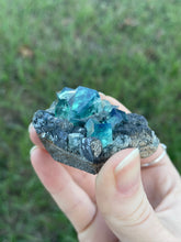 Load image into Gallery viewer, Green-Blue English Fluorite from the Cousin Jack Pocket at Rogerley Mine
