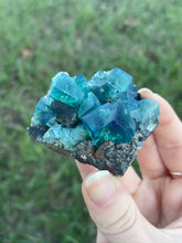 Load image into Gallery viewer, Green-Blue English Fluorite from the Cousin Jack Pocket at Rogerley Mine
