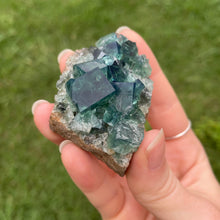 Load image into Gallery viewer, Green-Blue English Fluorite from the Cousin Jack Pocket at Rogerley Mine
