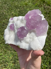 Load image into Gallery viewer, Pink-Purple Fluorite on Druzy Quartz
