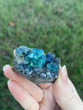 Load image into Gallery viewer, Green-Blue English Fluorite from the Cousin Jack Pocket at Rogerley Mine
